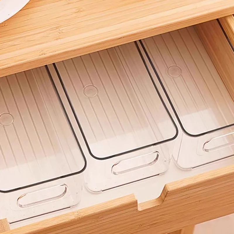 Clear Stackable Refrigerator Organizer Bin with Handles Storage Organizer Bin SPOT