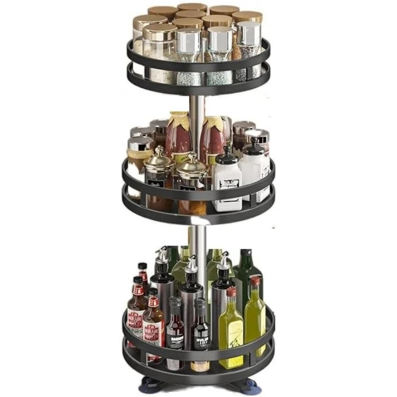 3-Tier 360° Rotating Spice Rack – Countertop Organizer Rotating Spice Rack SPOT