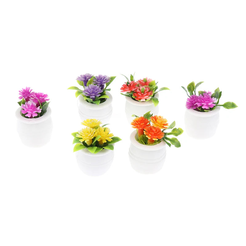 3-Pack 1:12 Dollhouse Miniature Potted Green Plants – Random Dollhouse Miniature SPOT 3PCS-random