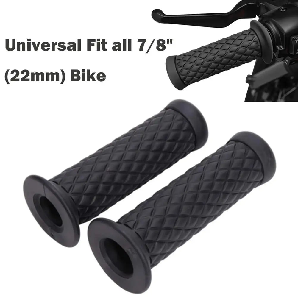 Vintage Rubber Motorcycle Grips – Universal 7/8" 22mm Handlebar Motorcycle Hand Grips SPOT