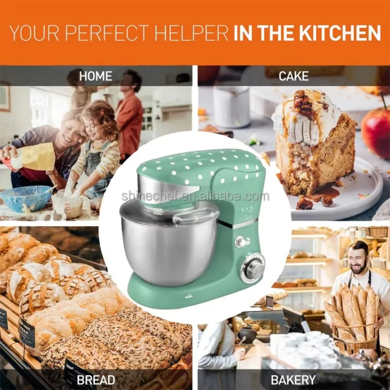 1000W Stand Mixer 5L Stainless Bowl – 6-Speed Tilt-Head Electric Stand Mixer SPOT