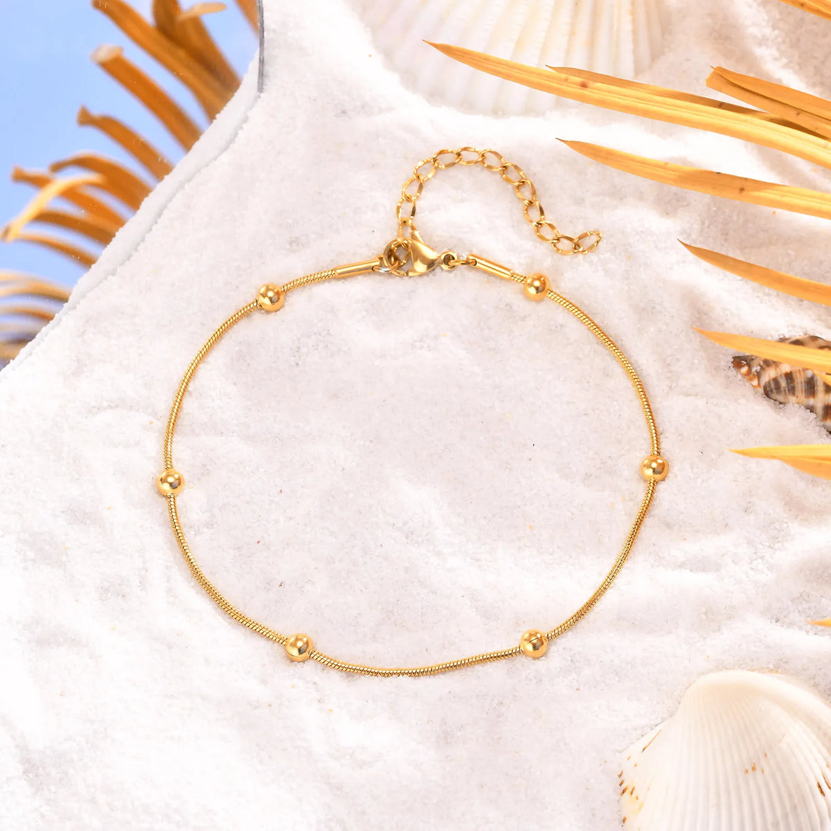 Waterproof Stainless Steel Snake Chain Anklet – Gold & Silver Fashion Anklet SPOT