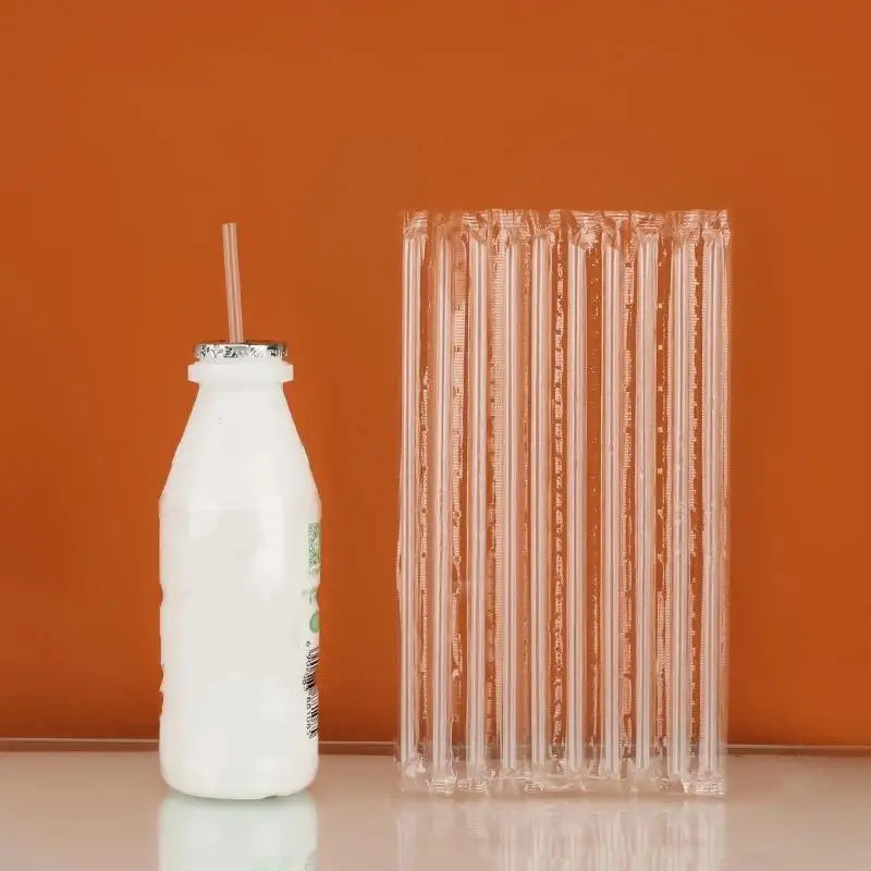 100-Pack Clear Pointed Disposable Drinking Straws – PP Plastic Disposable Drinking Straws SPOT
