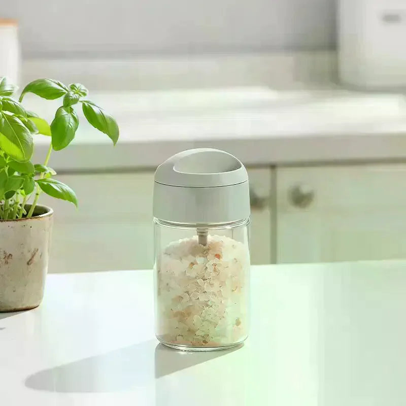 Airtight Glass Spice Jar with Built-In Spoon – Moisture-Proof Glass Spice Jar SPOT