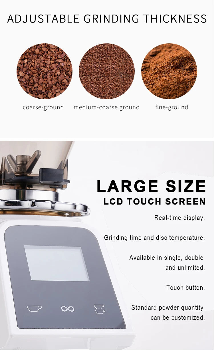 64mm Flat Burr Commercial Coffee Grinder | Espresso Electric Burr Coffee Grinder SPOT