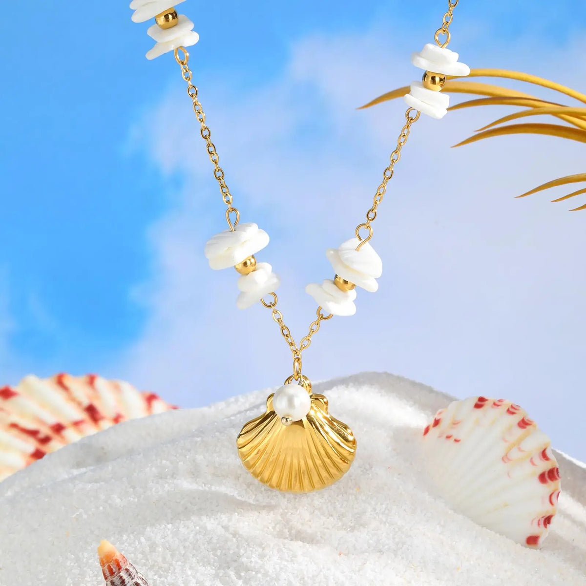 Puka Shell Pendant Necklace for Women – Waterproof Beach Jewelry Shell Pendant Necklace SPOT