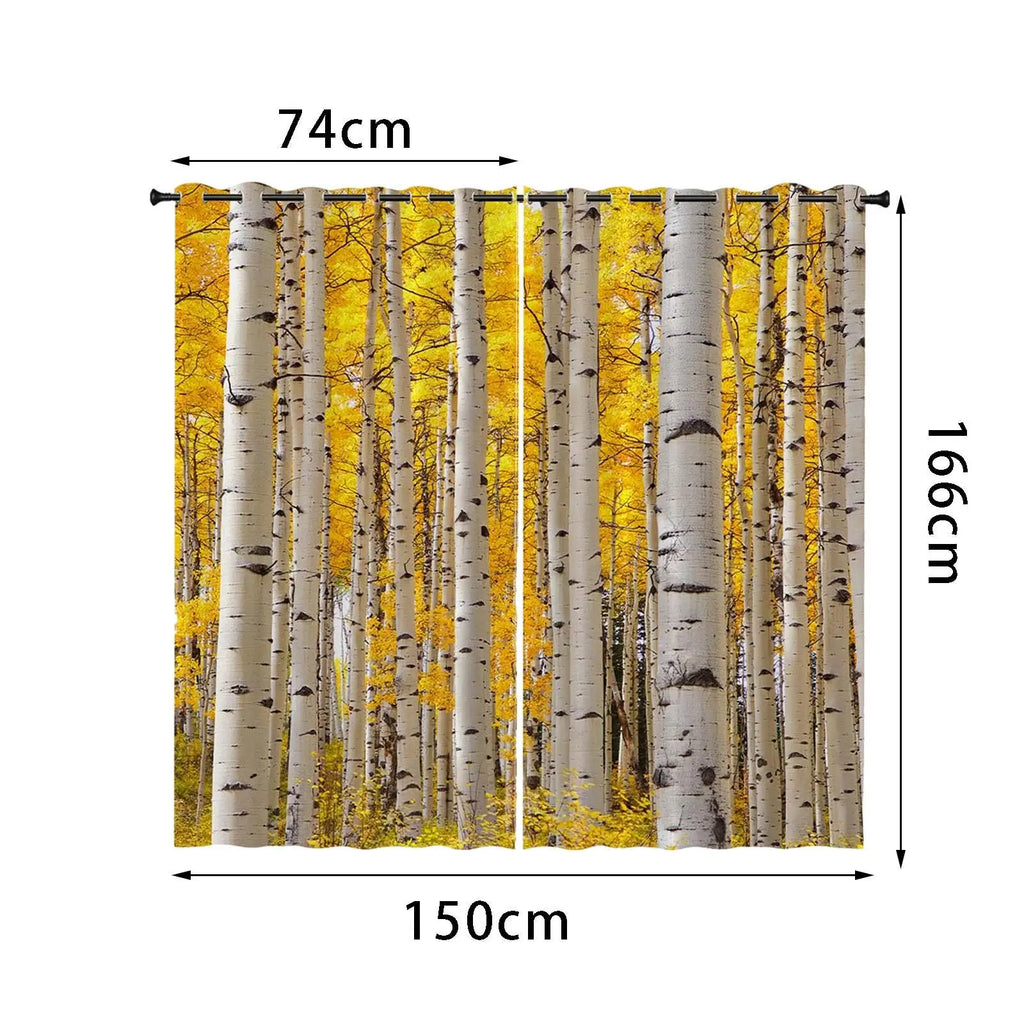 2-Panel Thermal Blackout Curtains – Printed Grommet Drapes Blackout Curtains SPOT