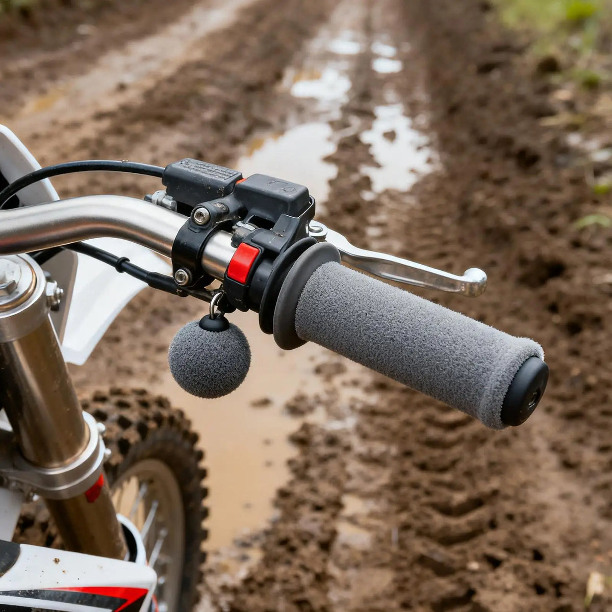 Plush Motorcycle Handlebar & Brake Lever Covers | Winter Warmers Handlebar Grip Covers SPOT