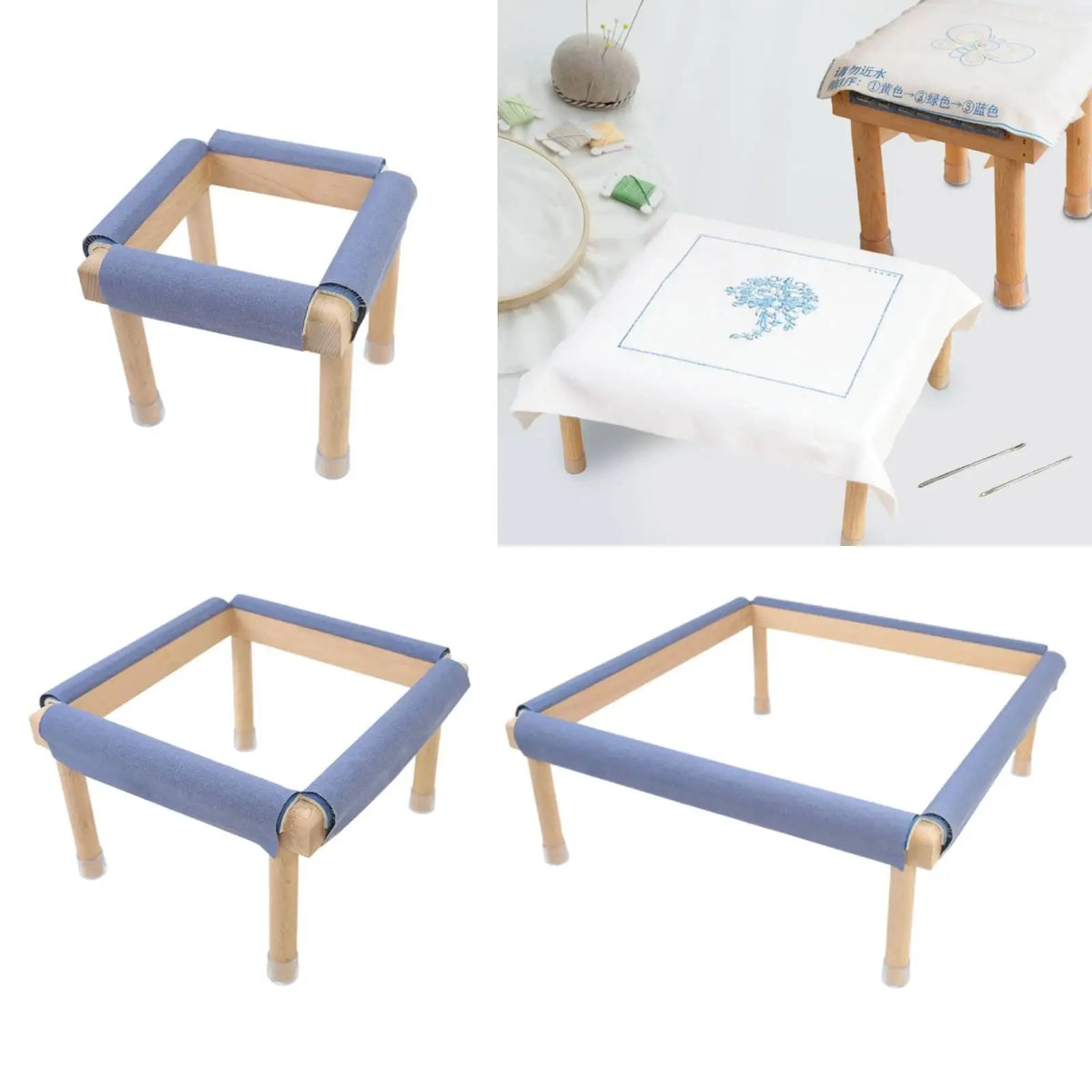 Wood Square Embroidery Frame Stand – Cross Stitch Holder Embroidery Frame Stand SPOT