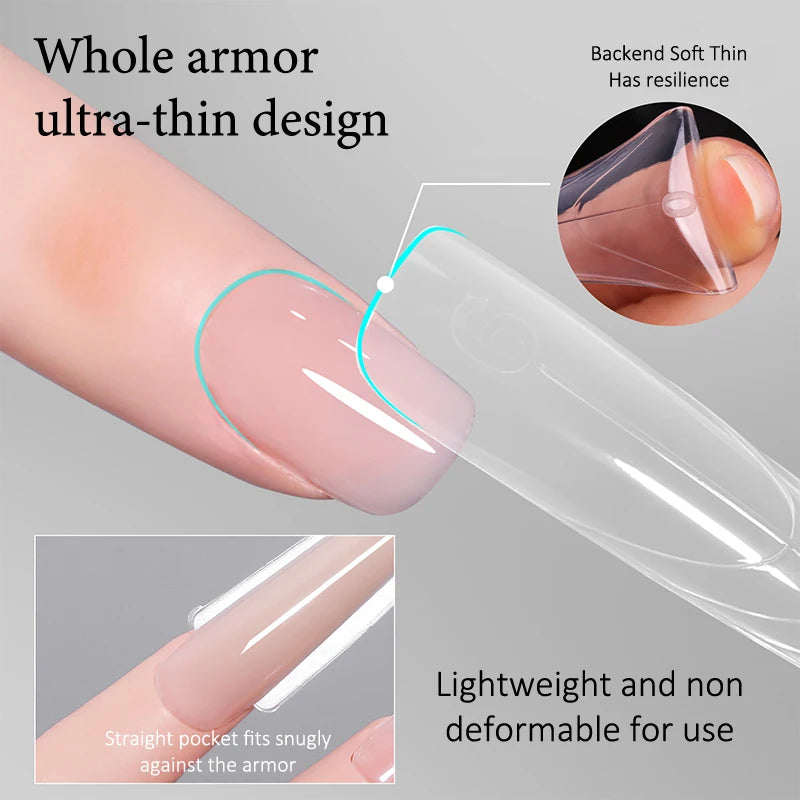 Sandwich Dual Nail Forms 240pcs 14 Sizes – Coffin & Almond Nail Extension Forms SPOT