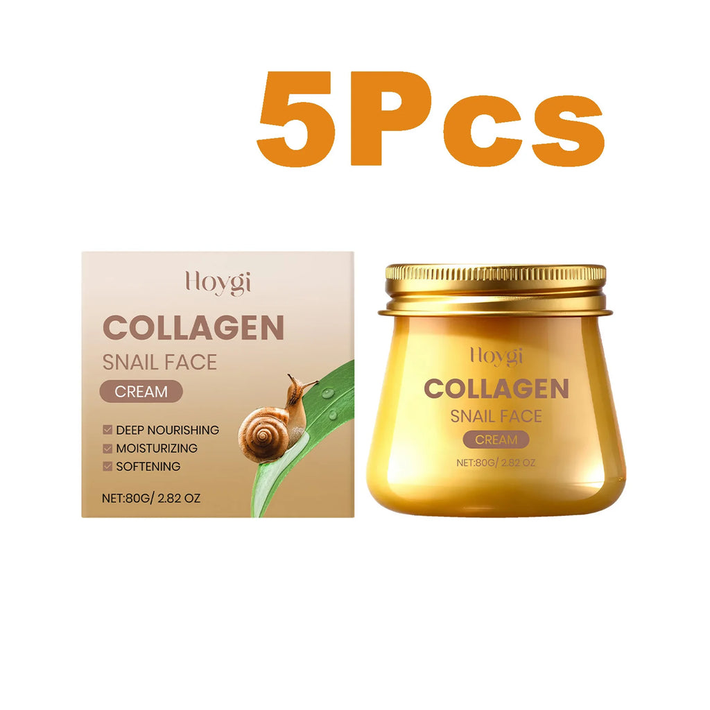 Hoygi Snail Mucin Collagen Firming Face Cream 80g Face Moisturizer Cream SPOT 5 x 80g Boxed