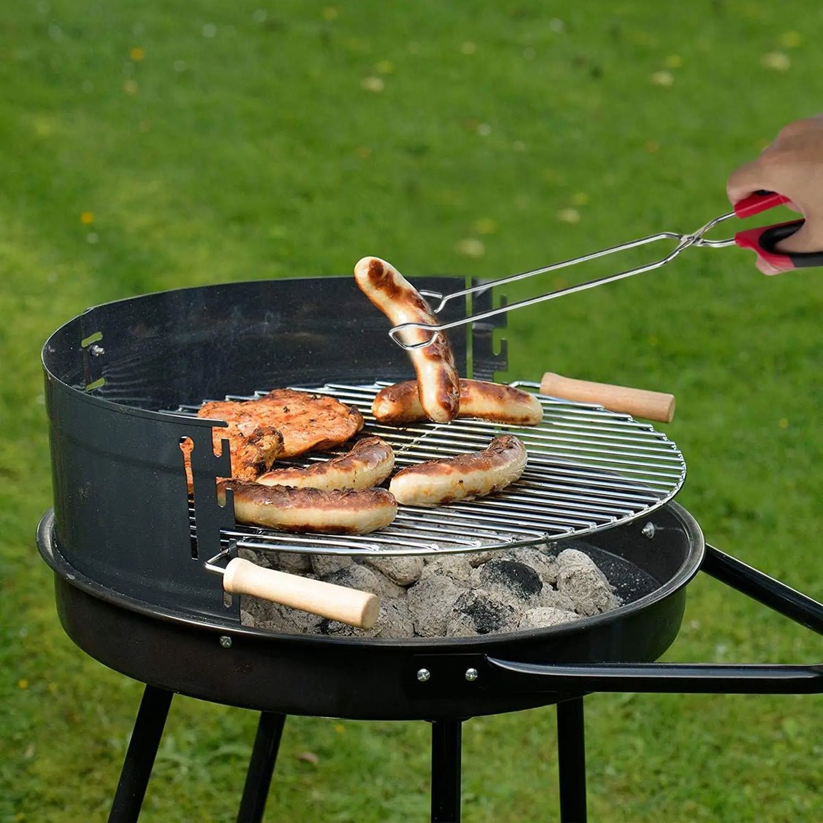 Long Stainless Steel BBQ Tongs – Charcoal, Food & Fire Grip BBQ Tongs SPOT