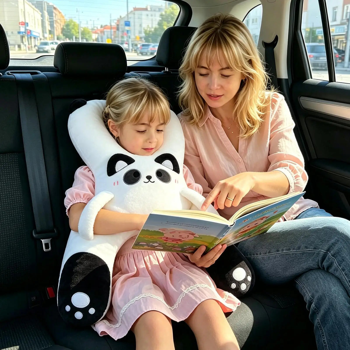 Kids Animal Car Headrest Pillow – H-Shape Adjustable Plush Nap Kids Car Headrest Pillow SPOT