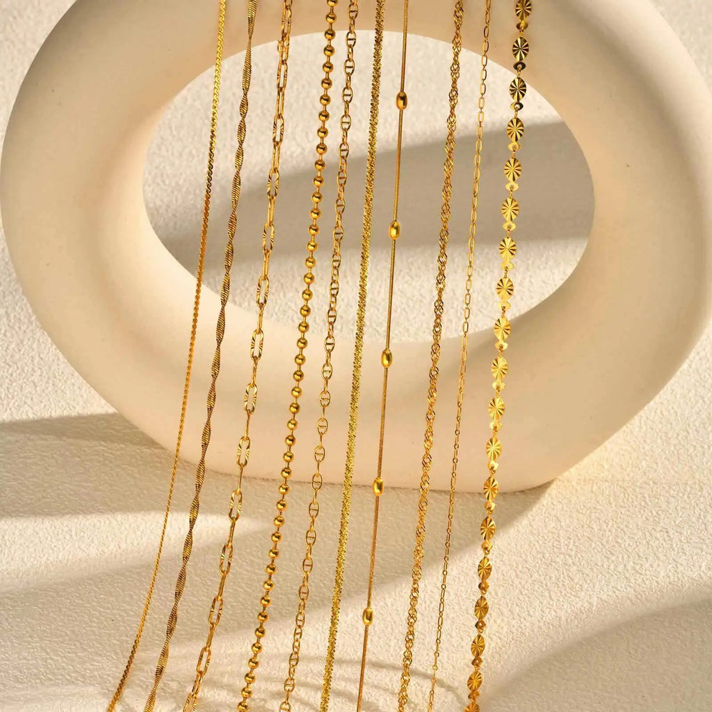 18K Gold Plated Stainless Steel Chain Necklace – Minimalist Women Chain Necklace SPOT