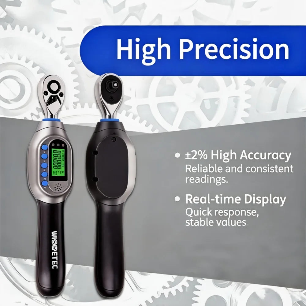 WISRETEC Digital Torque Wrench ±2% Precision | T/P Dual Mode Digital Torque Wrench SPOT