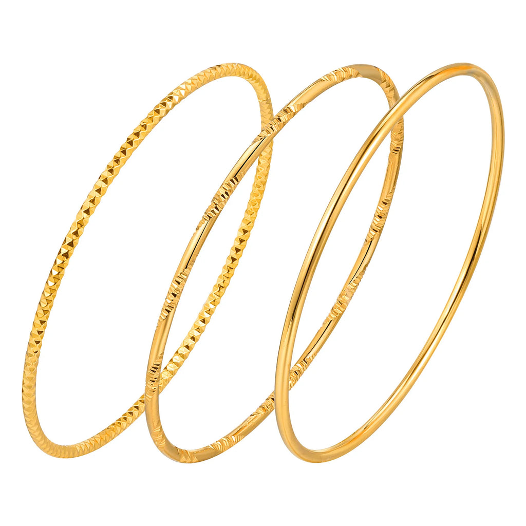 18K Gold Plated Stainless Steel Stackable Bangle Bracelet Bangle Bracelet SPOT