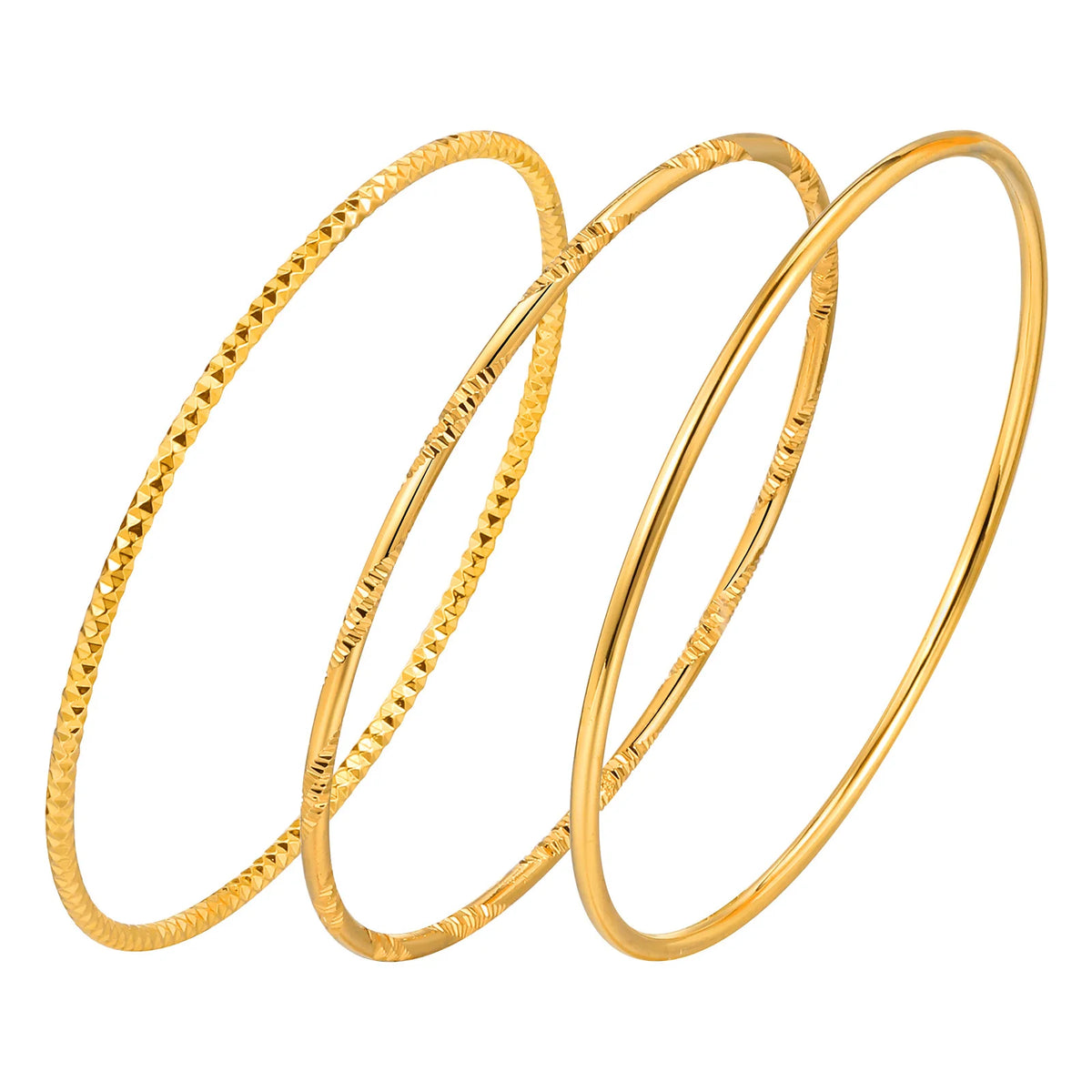 18K Gold Plated Stainless Steel Stackable Bangle Bracelet Bangle Bracelet SPOT