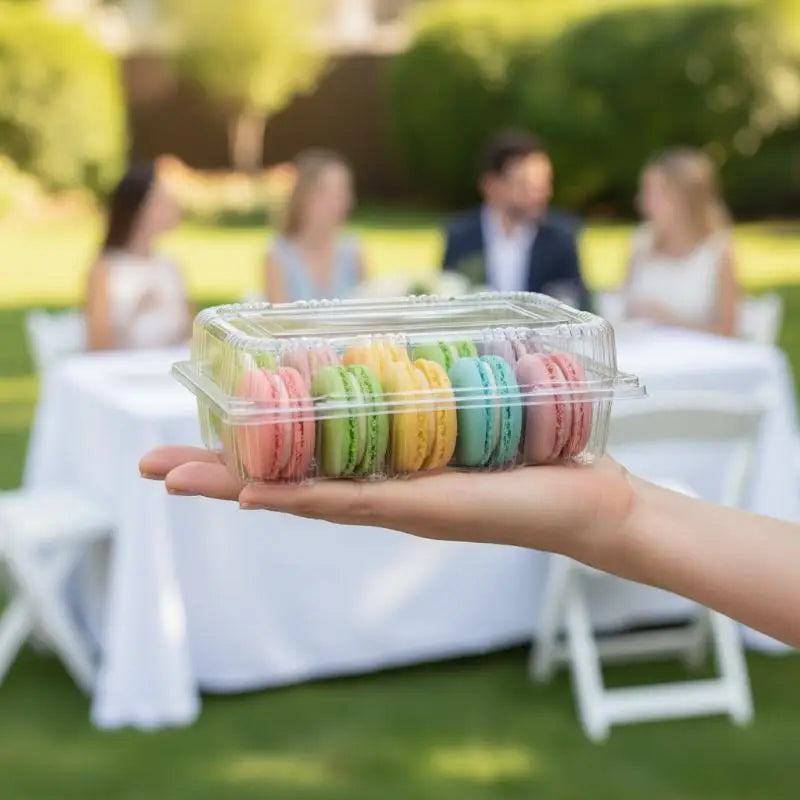 120-Pack Clear PET Food Containers – Cake, Sushi & Dessert Food Storage Containers SPOT