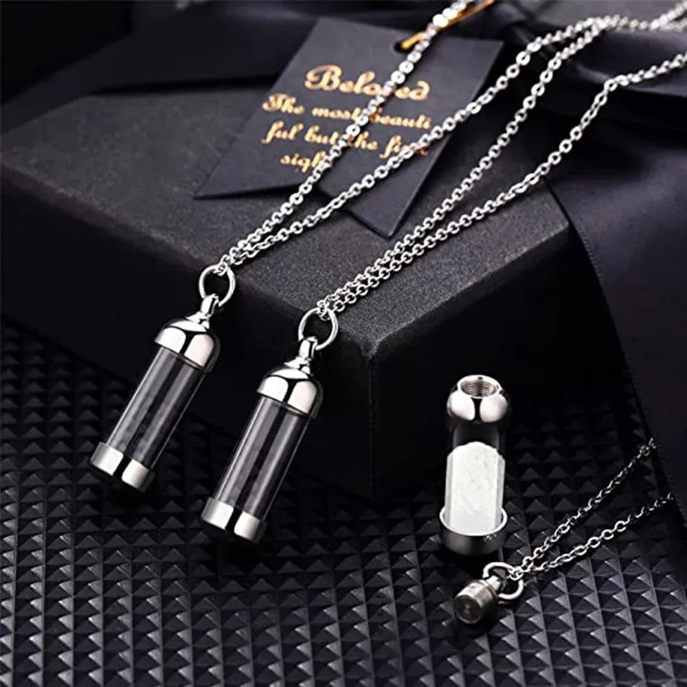 Acrylic Tube Memorial Vial Pendant Necklace – Keepsake Urn Memorial Vial Necklace SPOT