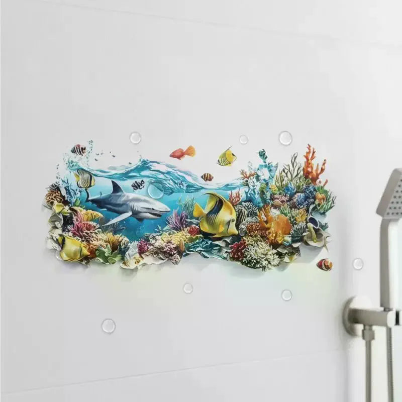 Ocean Fish Bathroom Wall Sticker – Waterproof PVC Decal Wall Sticker Decal SPOT