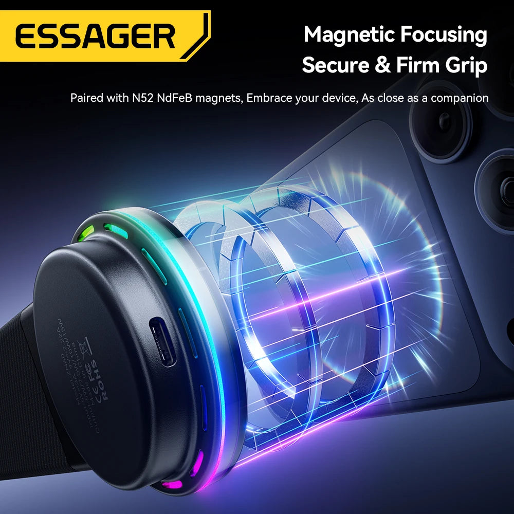 Essager 360° Magnetic Car Phone Holder – 15W Wireless Charger Magnetic Car Phone Mount SPOT