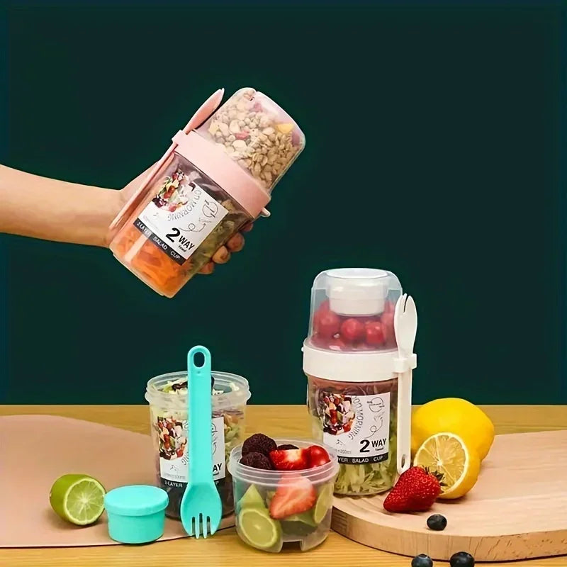 Breakfast To-Go Cup – Yogurt, Oats & Salad Container with Lid Food Storage Container SPOT