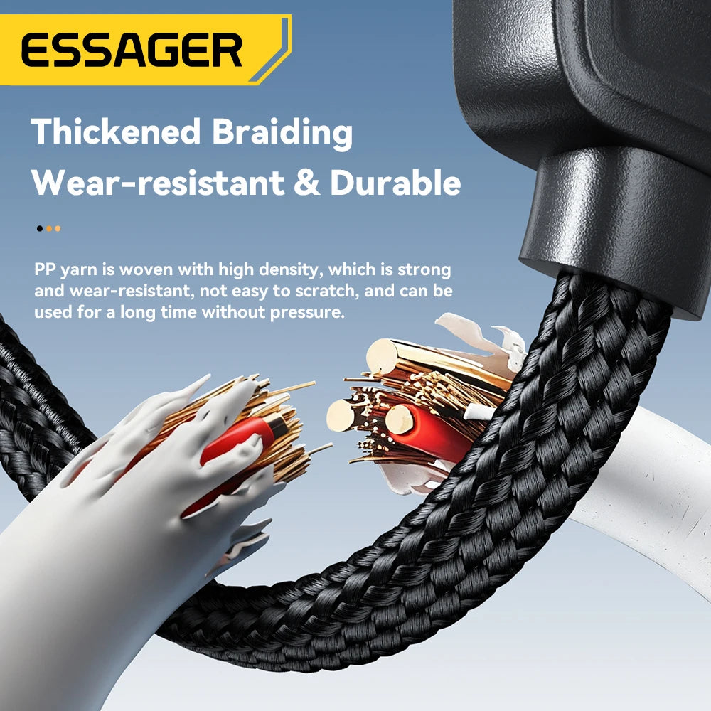 Essager 4-in-1 Fast Charging Cable – USB-C, Micro & Lightning Multi USB Charging Cable SPOT