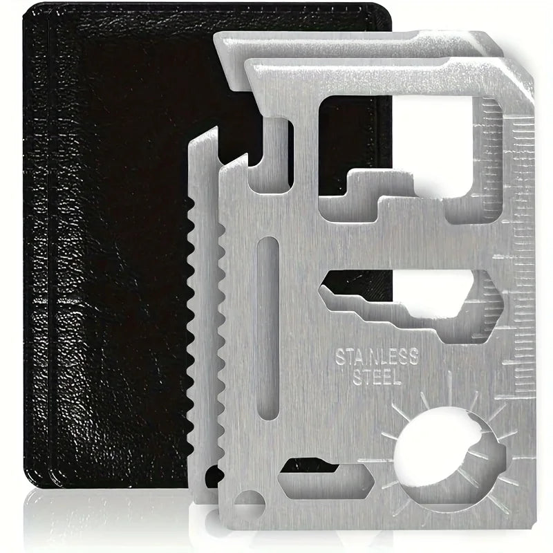 11-in-1 Credit Card Multi-Tool – Stainless Steel Wallet Tool Credit Card Multi-Tool SPOT 2pcs