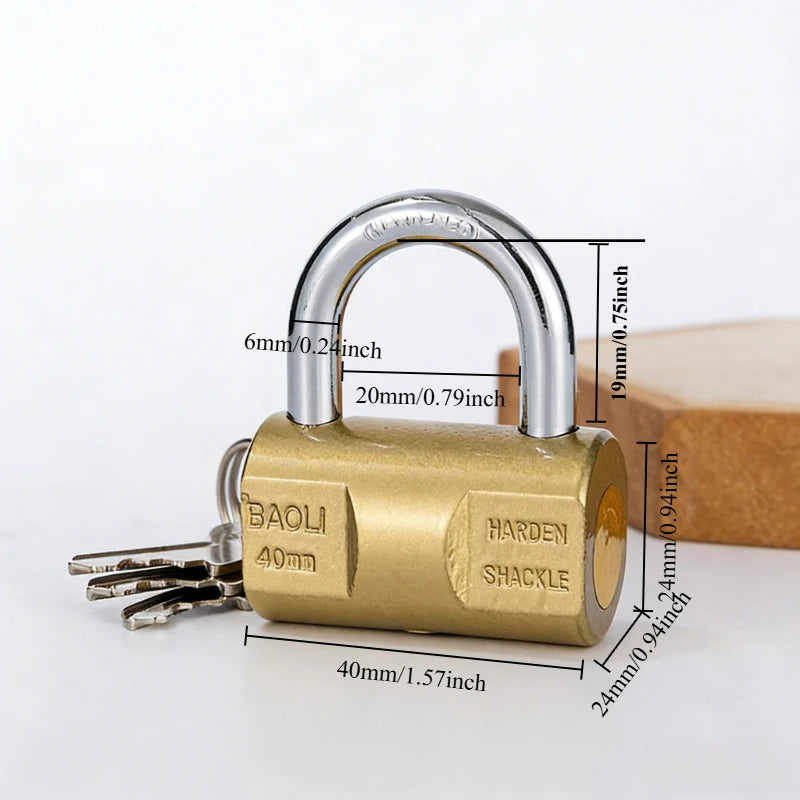 Keyed Padlock Set 30mm & 40mm – Small Locks with 3 Keys Keyed Padlock Set SPOT HP340-3 keys