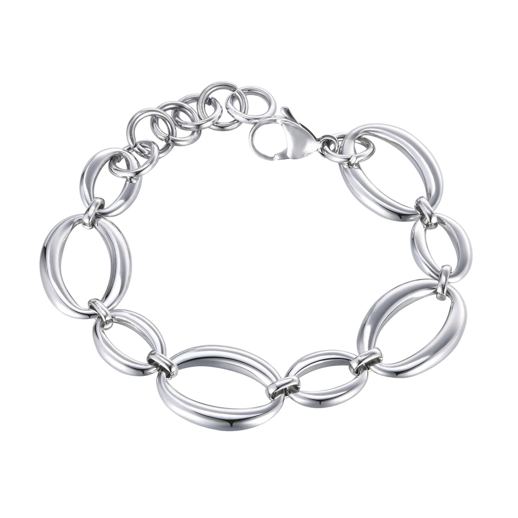 Meaeguet Silver Chunky Chain Bracelet – Stainless Steel Women Chain Link Bracelet SPOT Default Title