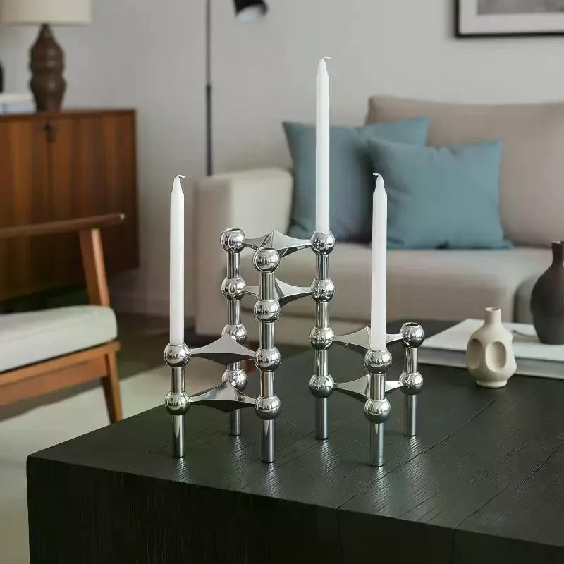 Nordic Geometric Candlestick Holder – Luxury Tabletop Decor Candle Holder SPOT