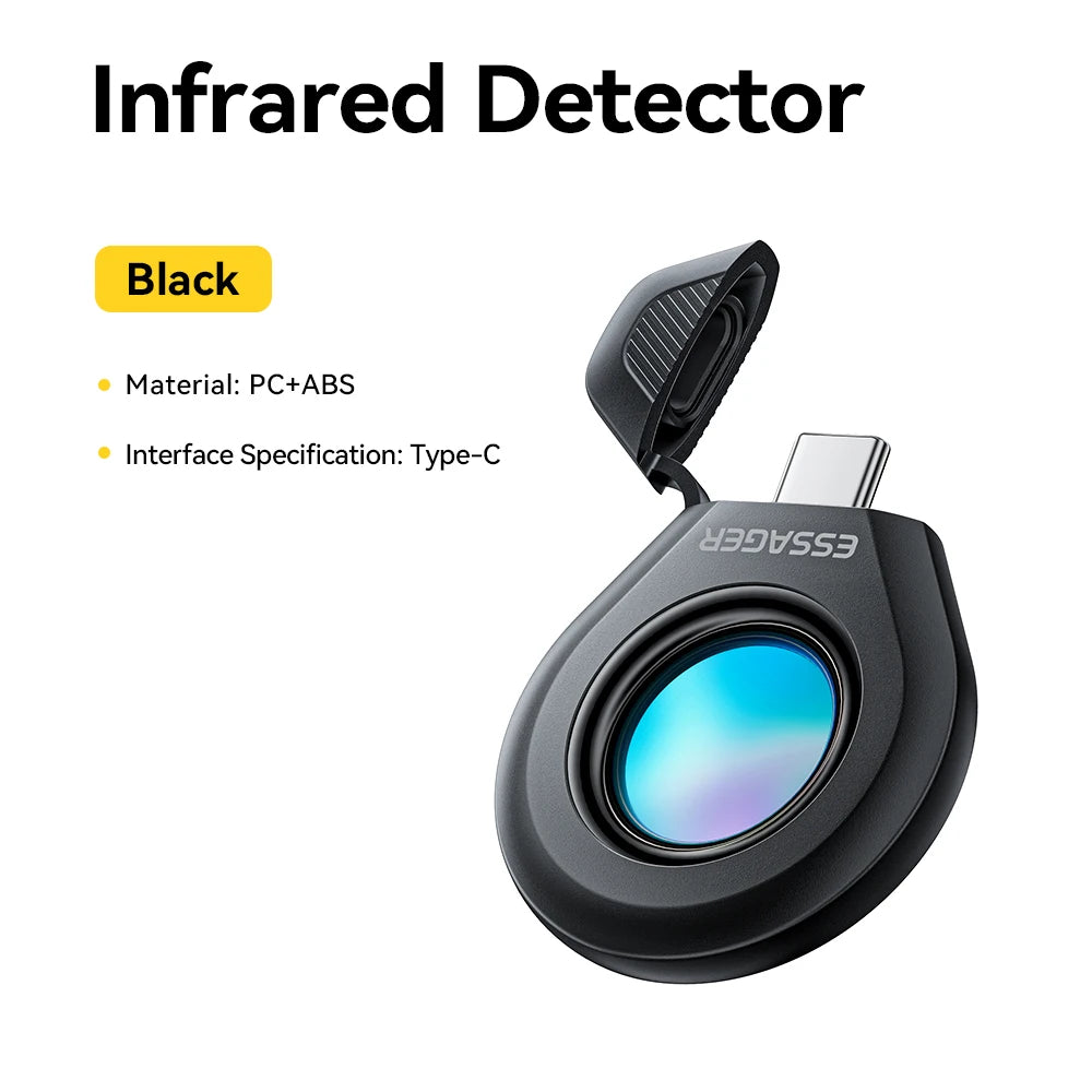 Hidden Camera Detector – Infrared Anti-Spy Pinhole Lens Scanner Security Detector SPOT black