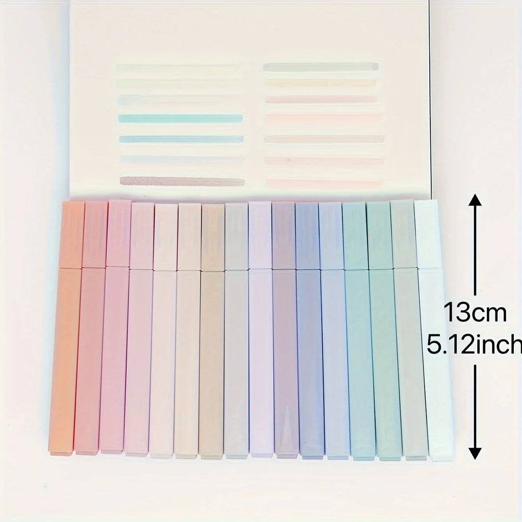 12-Pack Square Highlighter Markers for Journaling & School Highlighter Marker Set SPOT