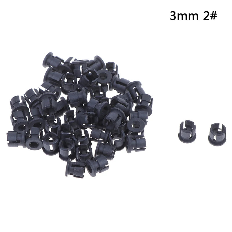 50-Pack Black LED Holders – 3mm & 5mm ABS Clips & Bezels LED Holder Clips SPOT 2 3mm