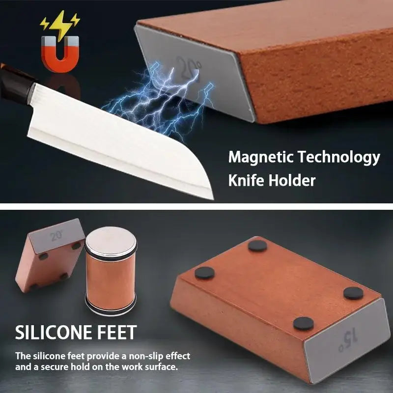 Diamond Roller Knife Sharpener – 15 & 20° Magnetic Angle Knife Sharpener SPOT