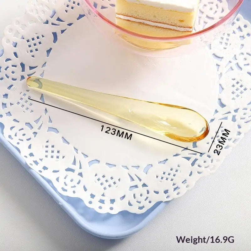 Handmade Colored Glass Stirring Spoon – Borosilicate, Food-Safe Glass Stirring Spoon SPOT A1
