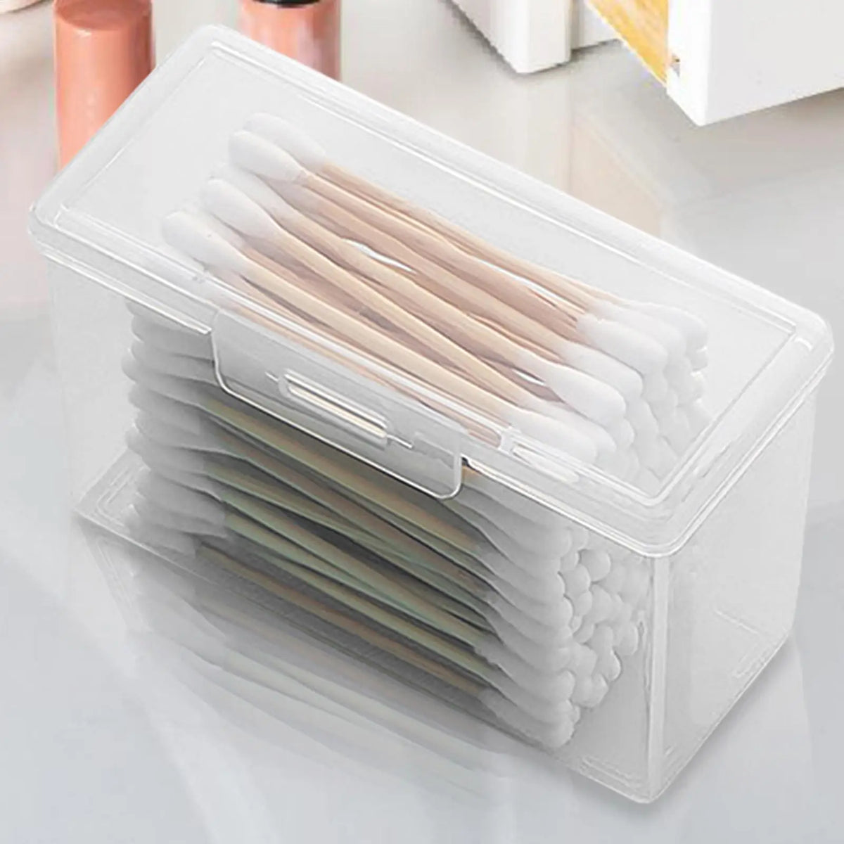 Transparent Travel Storage Box – Cotton Swab & Jewelry Organizer Storage Organizer Box SPOT