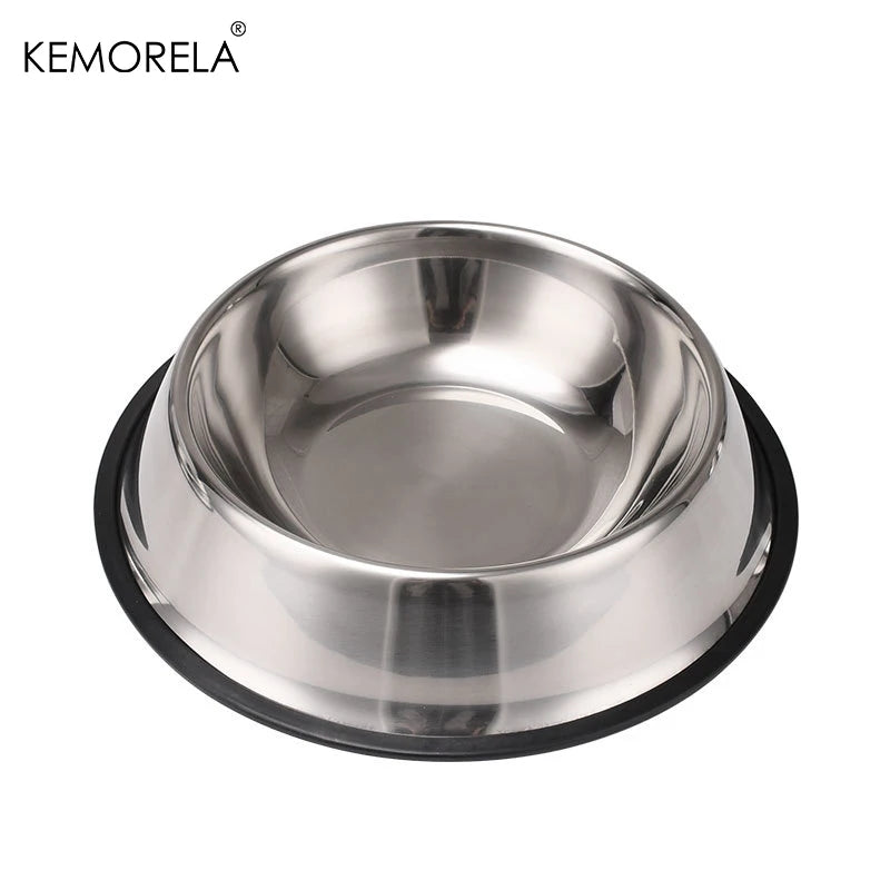 Stainless Steel Anti-Slip Anti-Ant Pet Bowl – 7 Sizes Pet Feeding Bowl SPOT Black 38cm