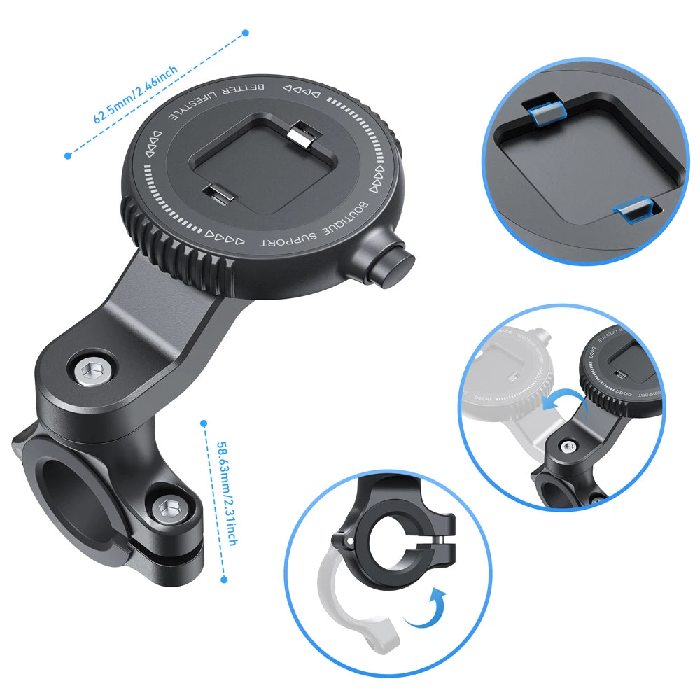 Bike & Motorcycle Phone Mount – 1s Quick Lock Handlebar Holder Bike Phone Mount SPOT