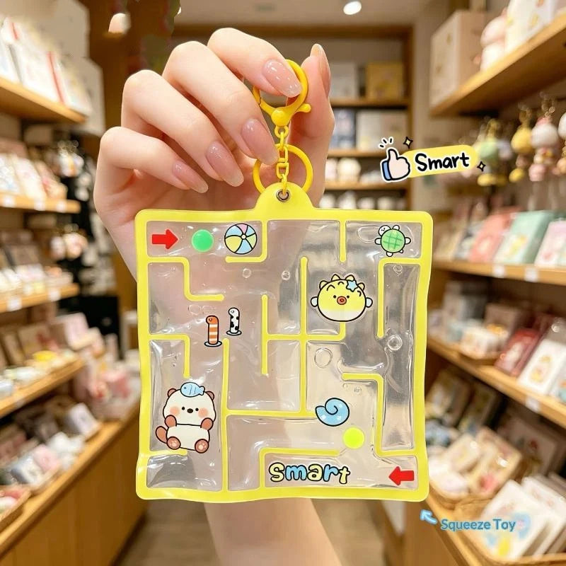 Water Bag Maze Squeeze Fidget Keychain Toy – Bulk Party Favors Fidget Keychain Toy SPOT A1