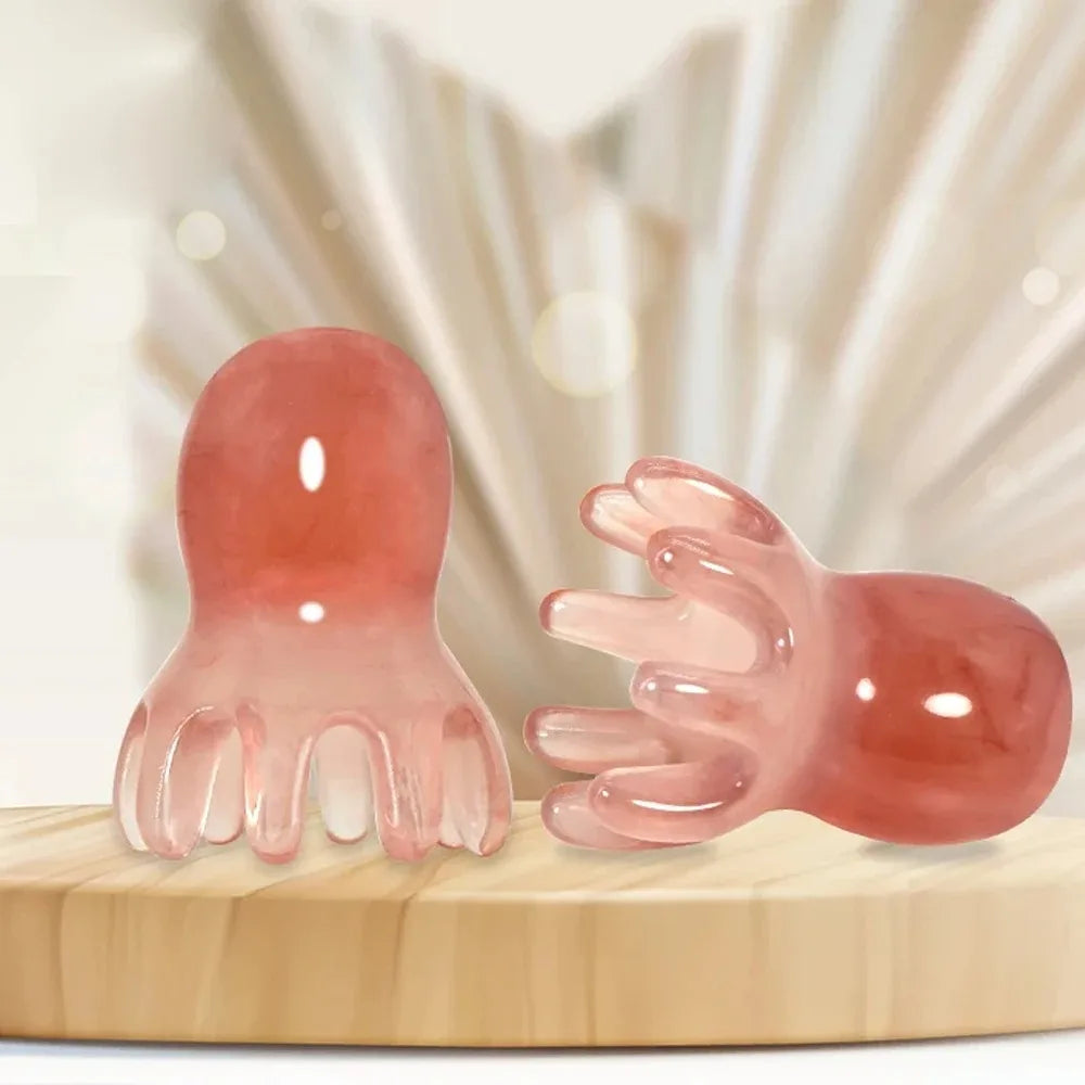Resin Octopus Scalp Massager Comb – Gua Sha Head Massage Tool Scalp Massage Comb SPOT