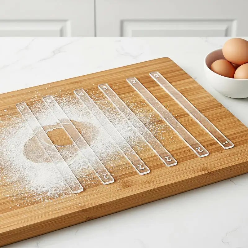 Acrylic Rolling Pin Thickness Guides 2–5mm | 2-Pack Baking Tool Baking Thickness Guide SPOT