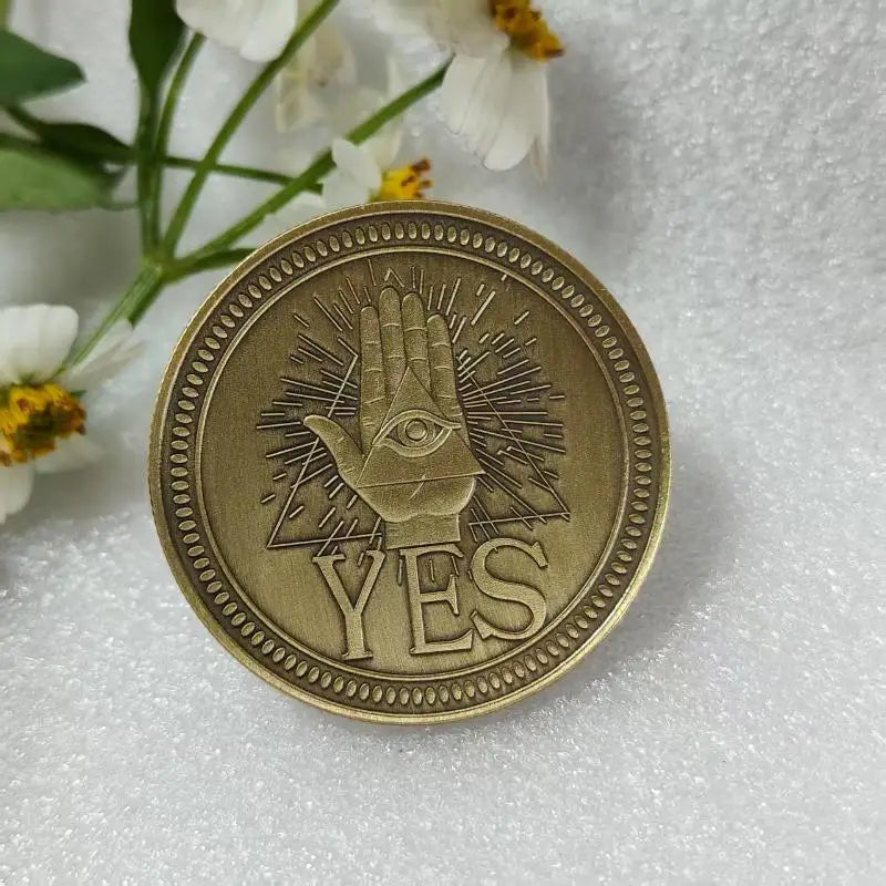 Vintage Yes/No Decision Coin – Dual-Sided Engraved Metal Novelty Decision Coin SPOT A3