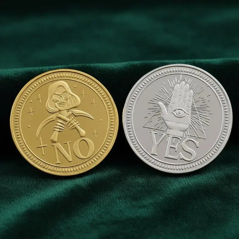 Vintage Yes/No Decision Coin – Dual-Sided Engraved Metal Novelty Decision Coin SPOT