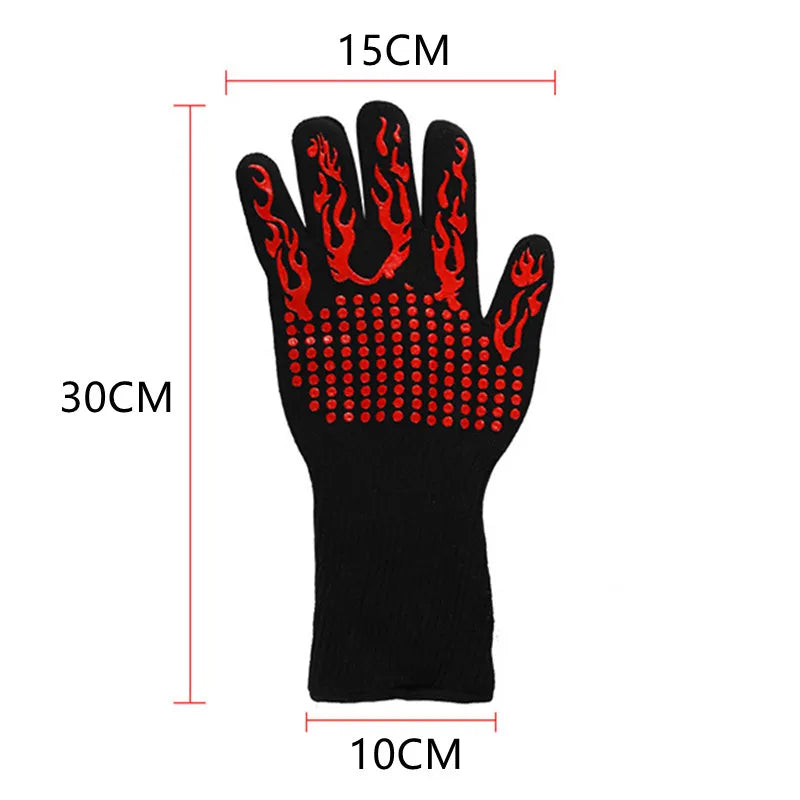 Silicone BBQ Gloves – Heat-Resistant Oven Mitts Non-Slip BBQ Oven Mitts SPOT