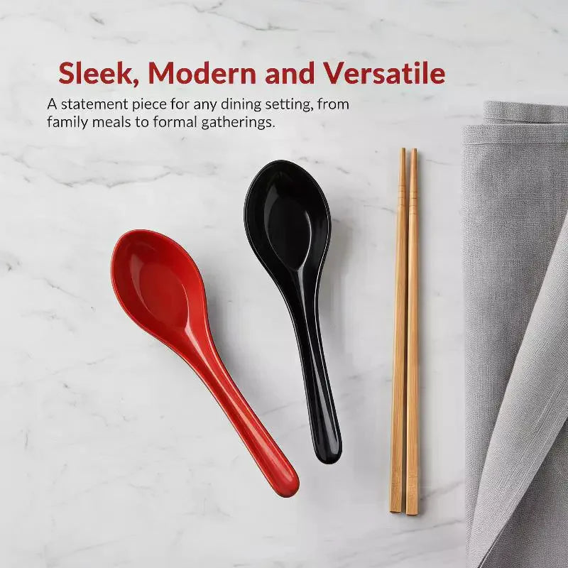 Long Handle Ramen Spoons 2-Pack – Drop-Resistant, Dishwasher Safe Soup Spoons SPOT