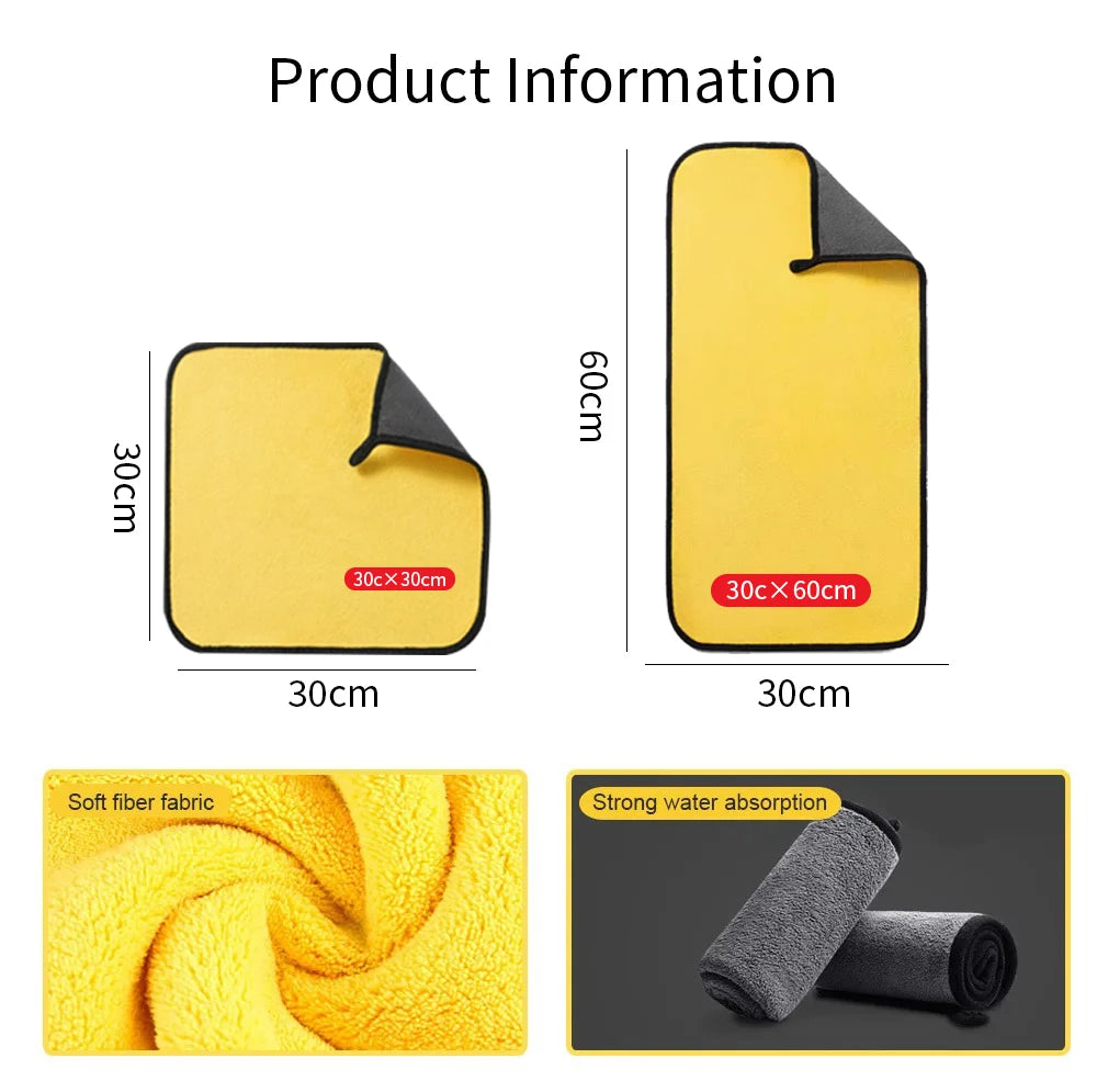 Microfiber Car Wash Towels 3/5/10-Pack – Lint-Free Detailing Cloths Car Detailing Towels SPOT