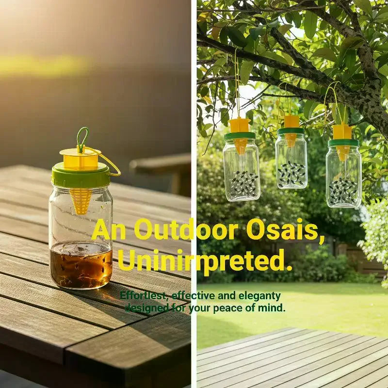 Reusable Hanging Fly Trap – Non-Toxic BPA-Free Pest Catcher Outdoor Pest Trap SPOT