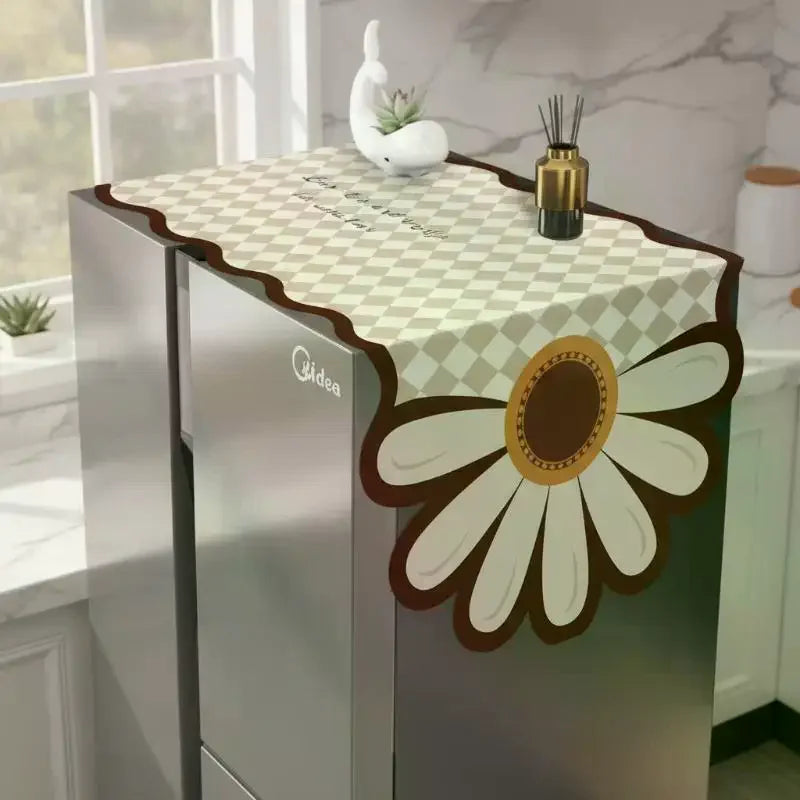 Cute Pattern Fridge Dust Cover – Waterproof Non-Slip Protector Appliance Dust Cover SPOT