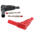 4mm Right Angle Banana Plugs Red & Black – Multimeter Test Electrical Connector SPOT One Size
